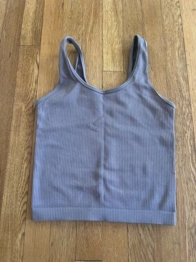 A new day - ribbed tank top - purple grey